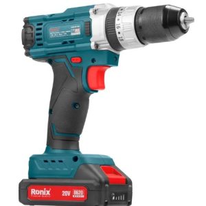 دریل پیچ گوشتی چکشی شارژی ترکمتردار دو سرعته 20 ولت رونیکس  8620 RONIX