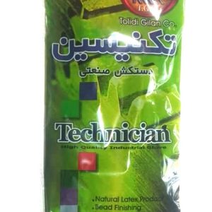 دستکش لاستيکي لاتکس سه لايه با آستر کتان قرمز مشکی تکنسين سایز لارج Technician  L